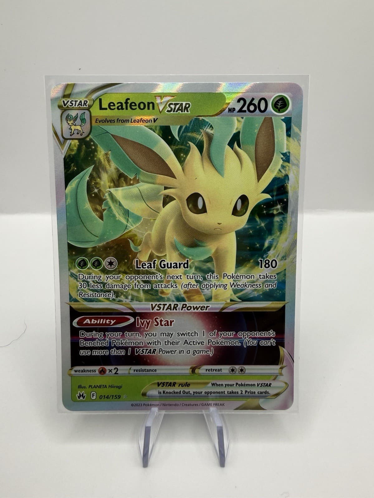 Pokemon Leafeon Vstar 14 Crown Zenith Ultra Rare Holo