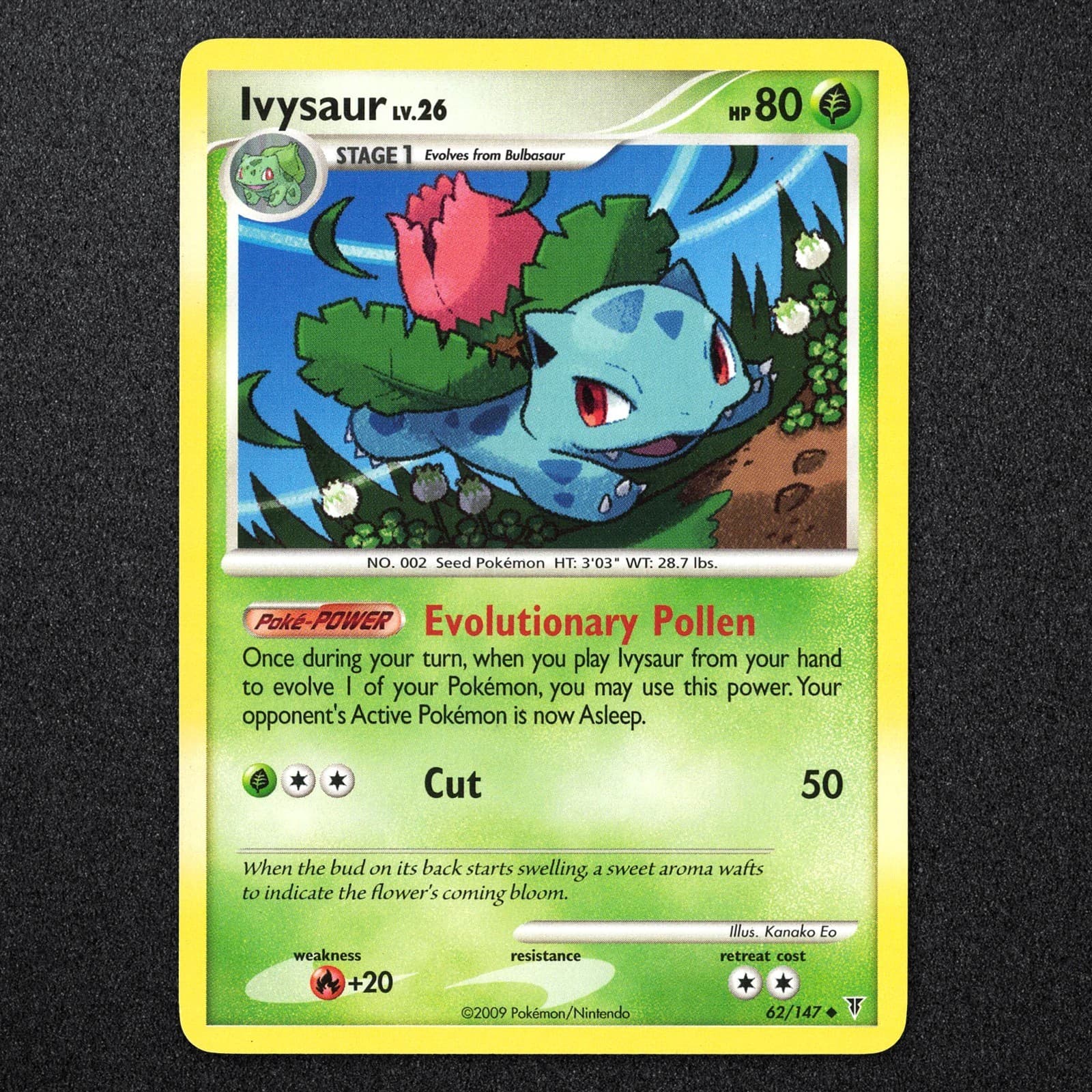 Ivysaur 62/147 Pokemon Supreme Victors 2009 Regular Moderately Played MP