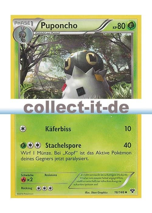 Pokemon XY 16/146 - Puponcho  Deutsch
