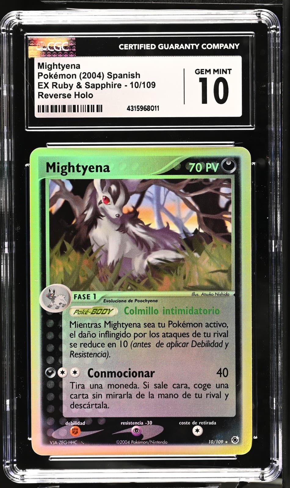 EX Ruby and Sapphire Mightyena 10/109 CGC 10