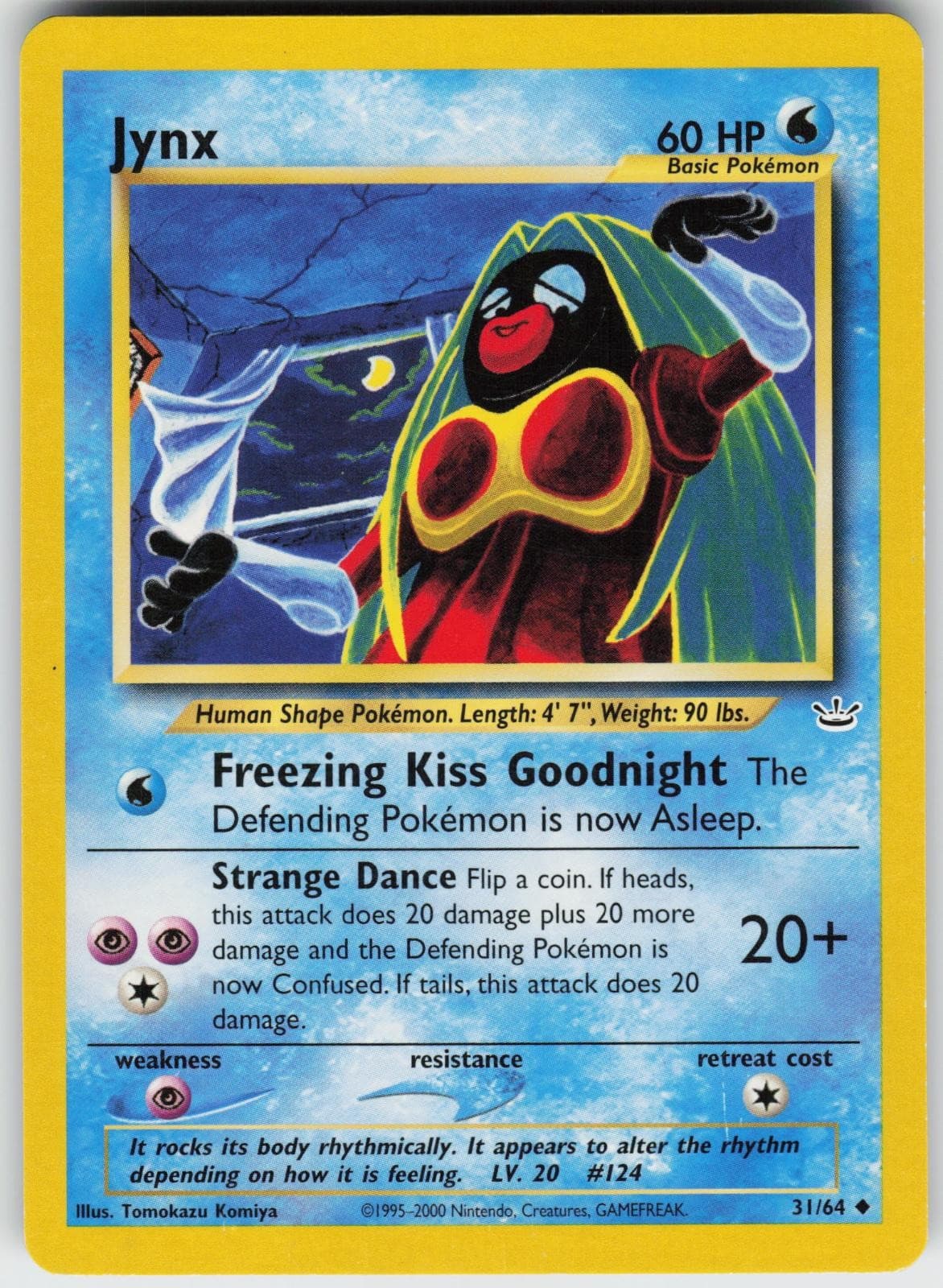 Jynx 31/64 Uncommon Neo Revelation Pokemon Unlimited 2001 Heavily Played