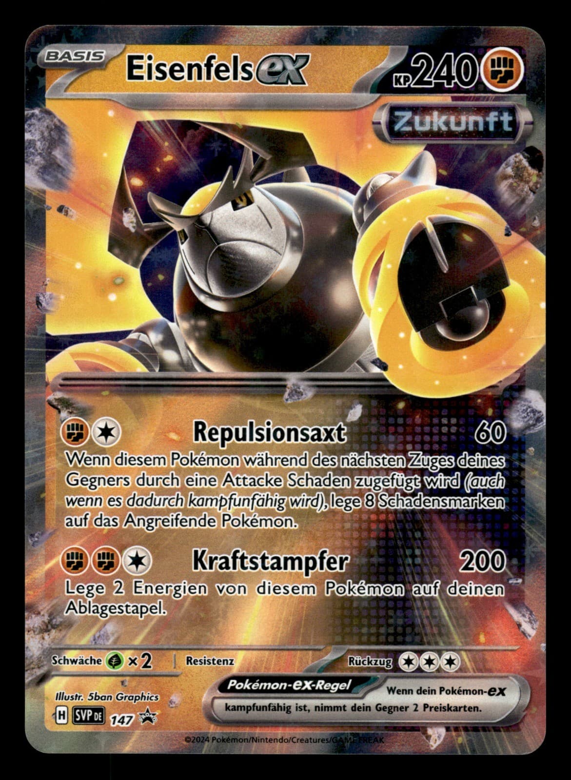 GERMAN Eisenfels-ex 147 SVP Black Star Promos 5ban Graphics Pokemon Karten