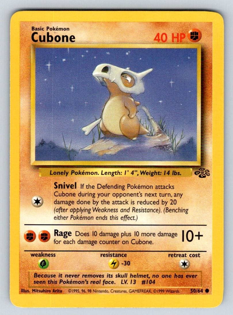 Unlimited Cubone 50/64 Jungle LP
