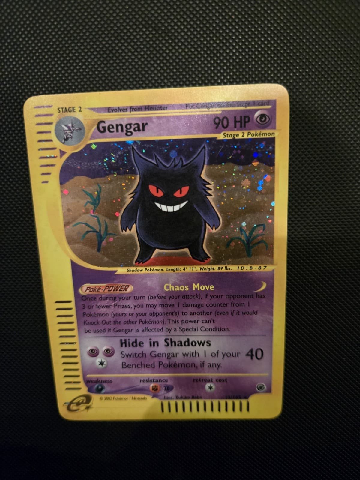 Gengar 013/165 Expedition Base Set Holo SWIRL