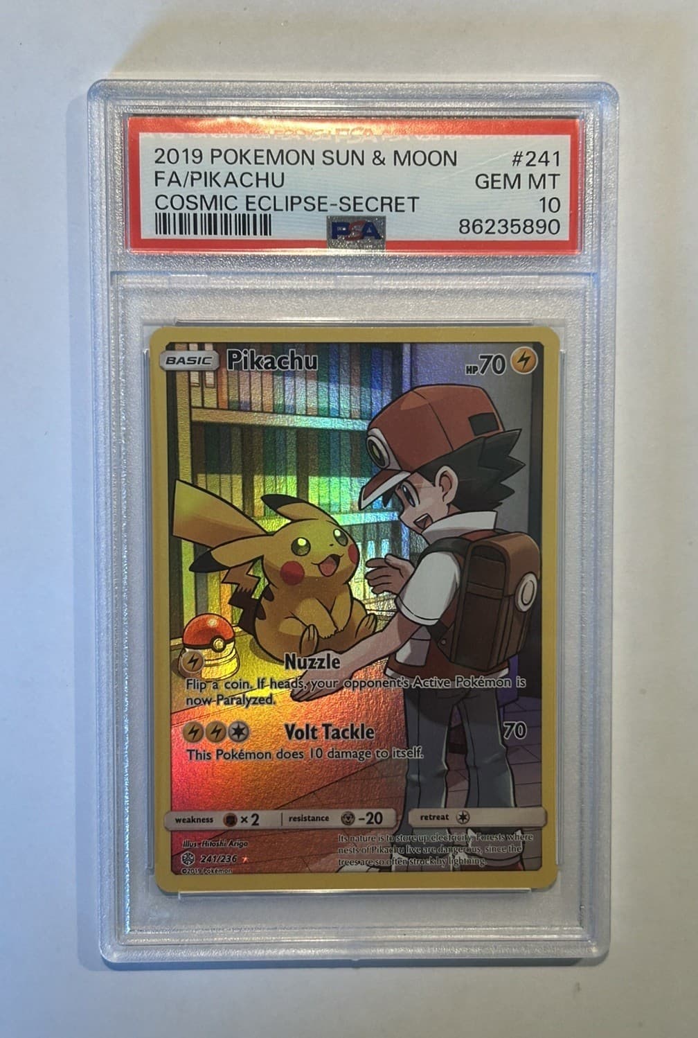 Pikachu #241 Cosmic Eclipse Secret/Illustration Rare GEM MINT PSA 10 💎