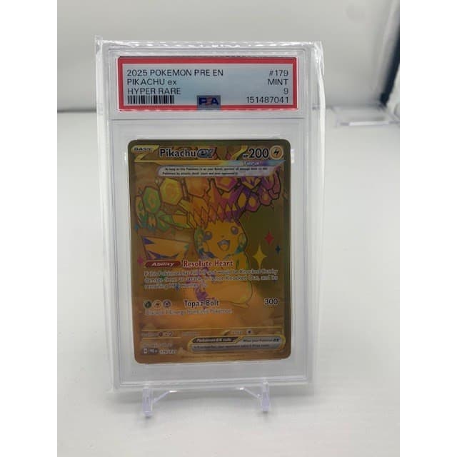 Pokemon Pikachu ex (Hyper Rare) #179 Prismatic Evolutions PSA 9