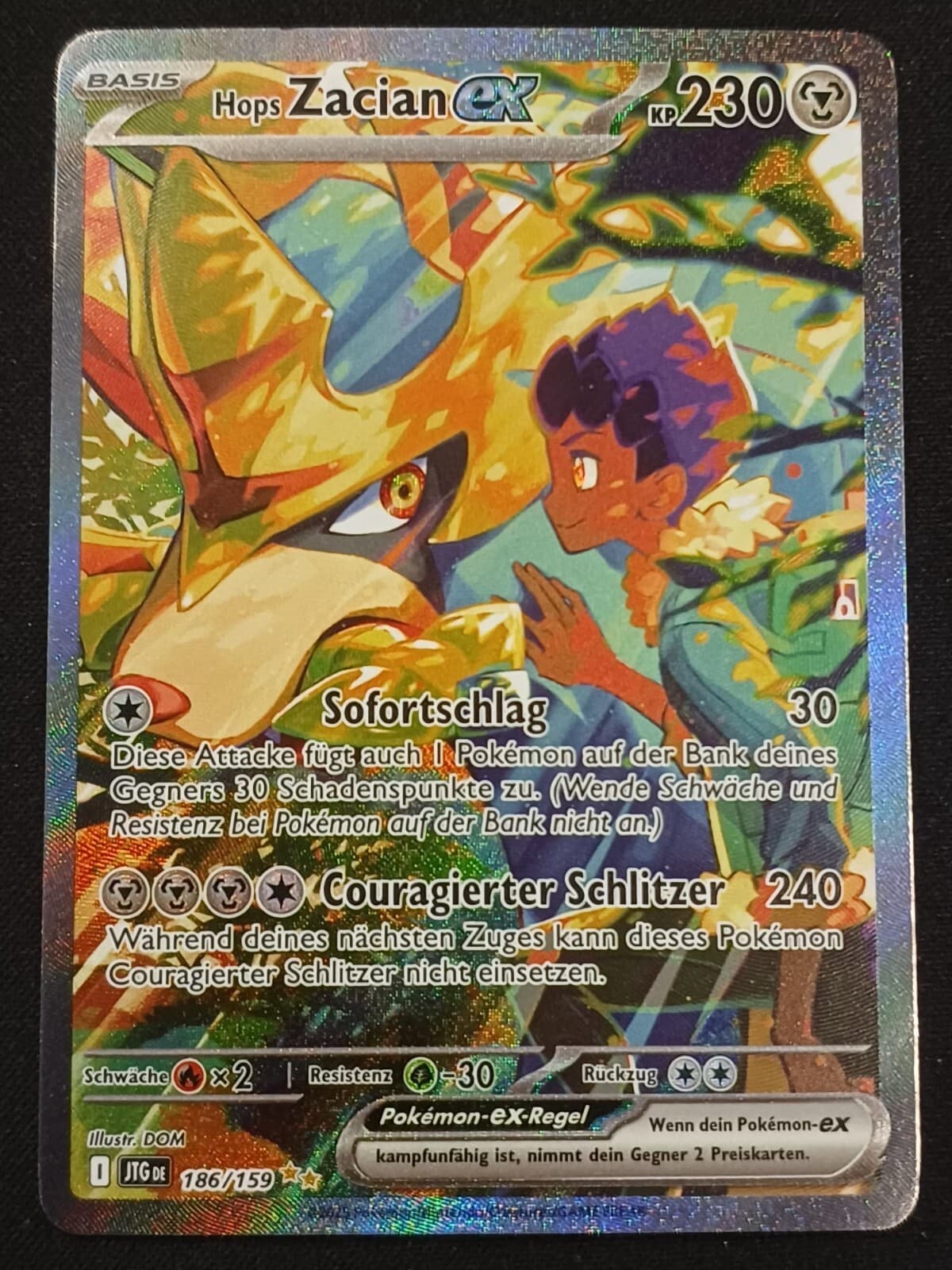 Hops Zacian Ex 186/159 Reisegefährten Deutsch NM Pokemon