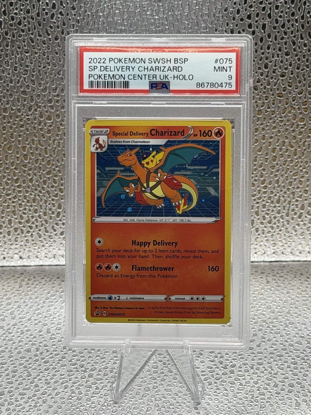 PSA 9 Special Delivery Charizard SWSH075 Sword & Shield Promo Holo English