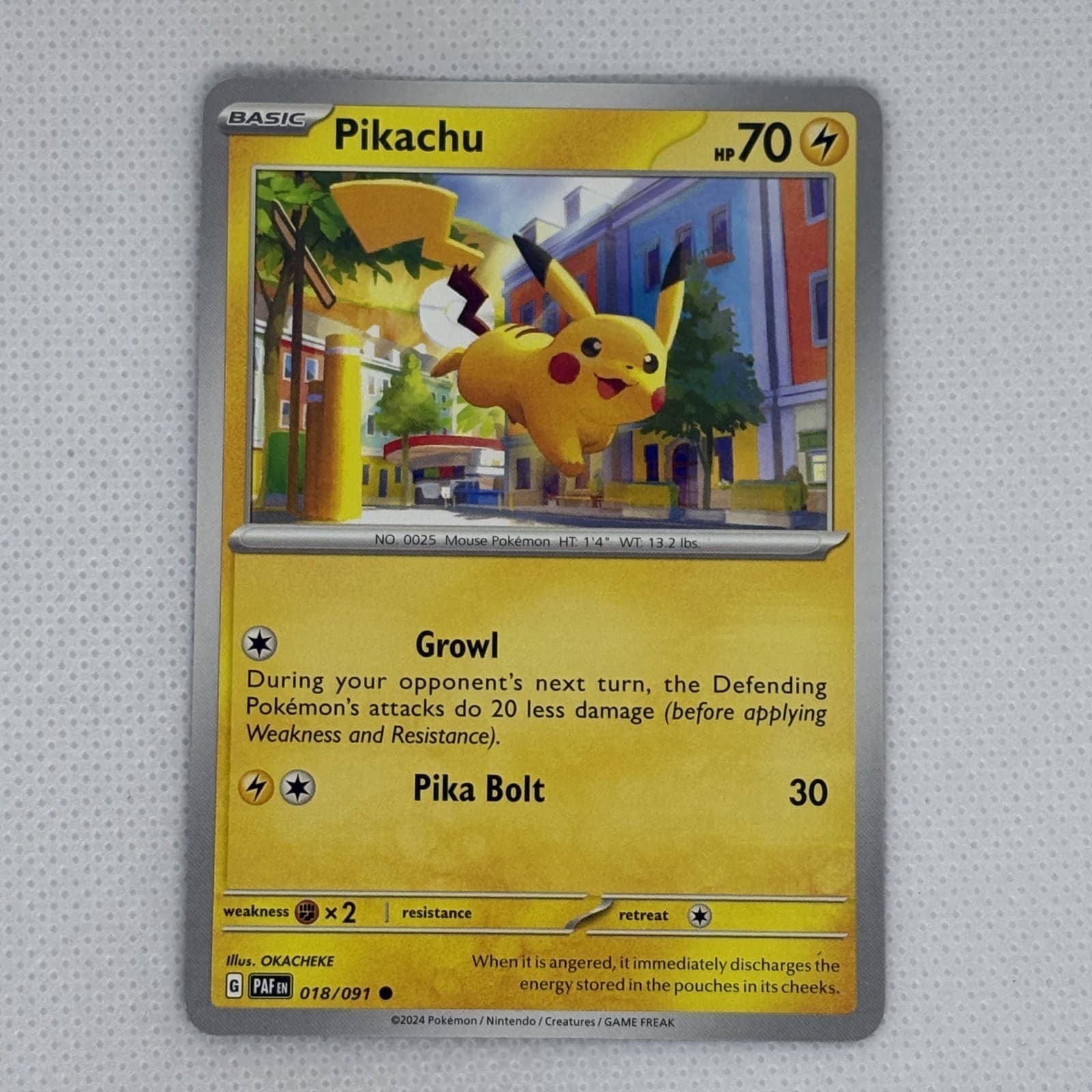 Pokemon TCG | Pikachu 18/91 | Common Paldean Fates