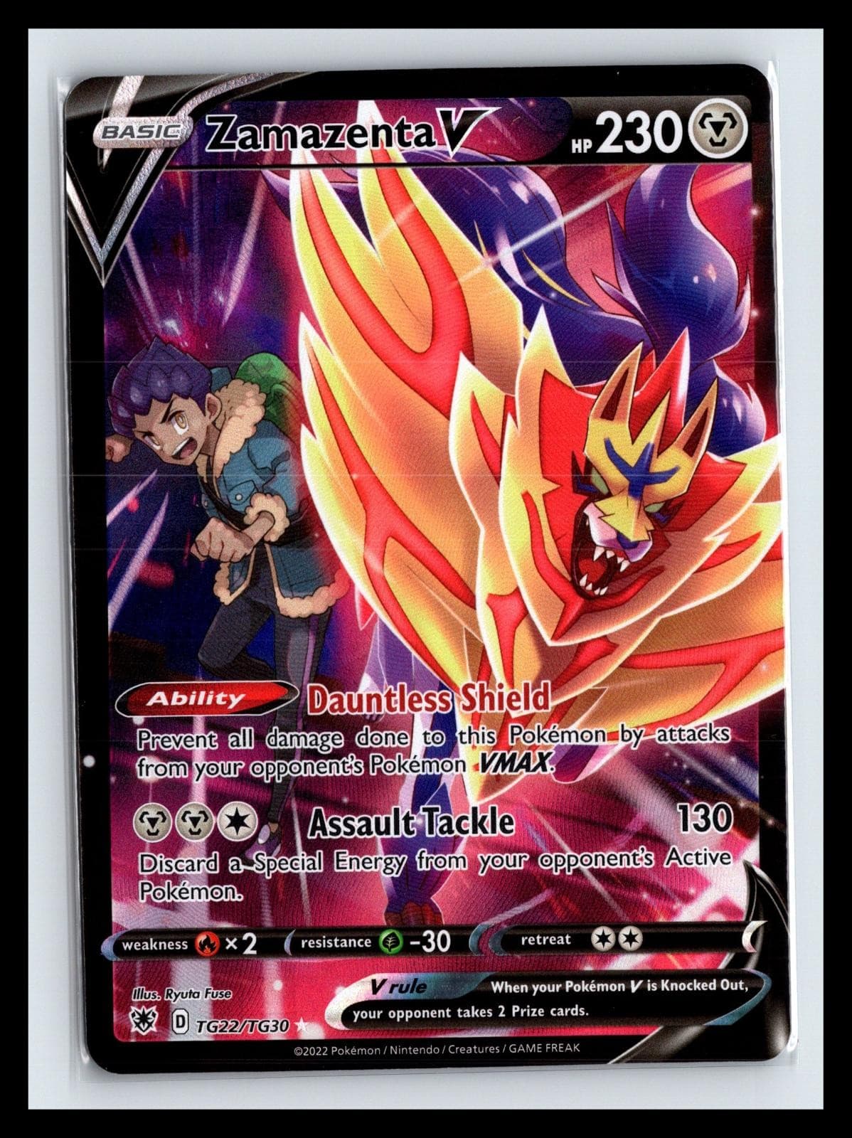 NM Zamazenta V Holo Astral Radiance Trainer Gallery TG22/TG30 Pokemon Ryuta Fuse