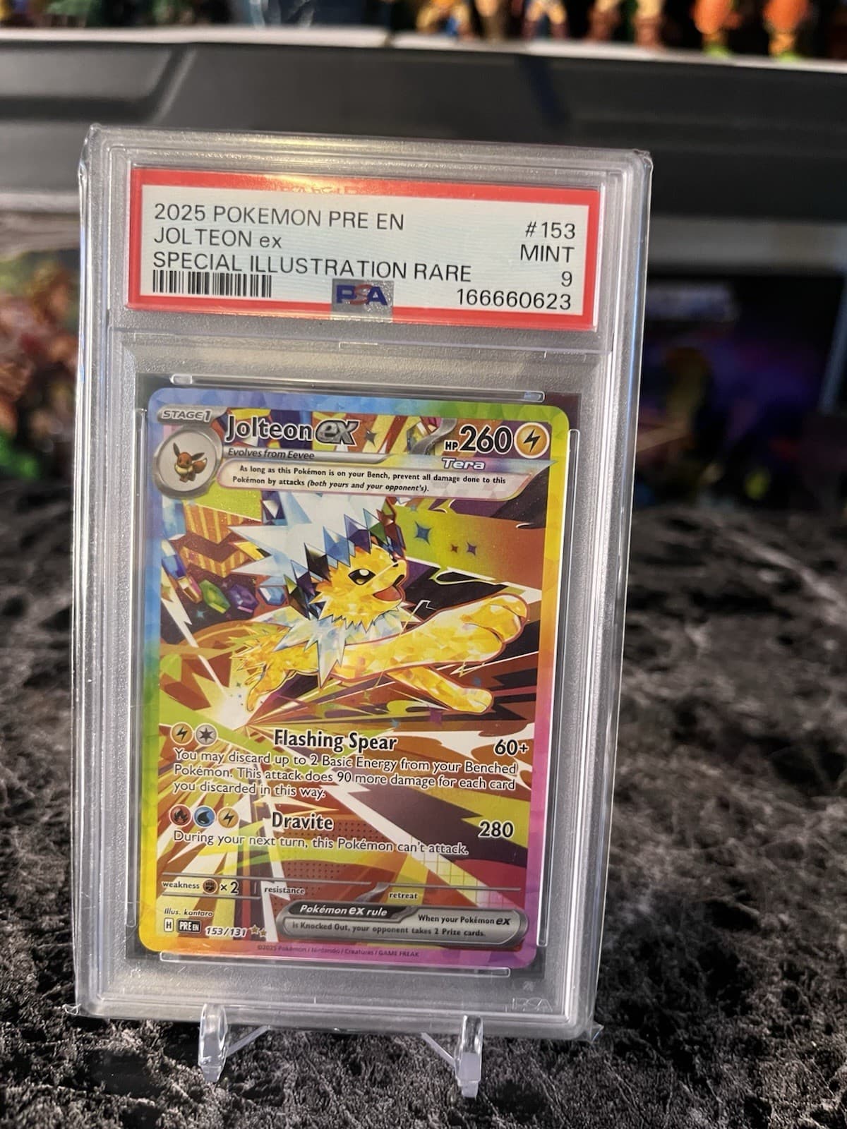 2025 Jolteon Ex 153/131 Sv: Prismatic Evolutions Holo PSA 9 Mint