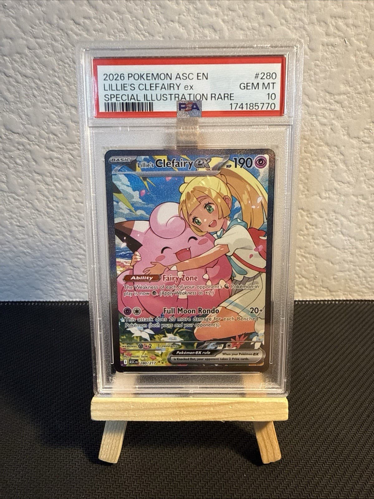 2026 Pokémon ASC EN Lillie’s Clefairy ex Special Illustration Rare #280 PSA 10