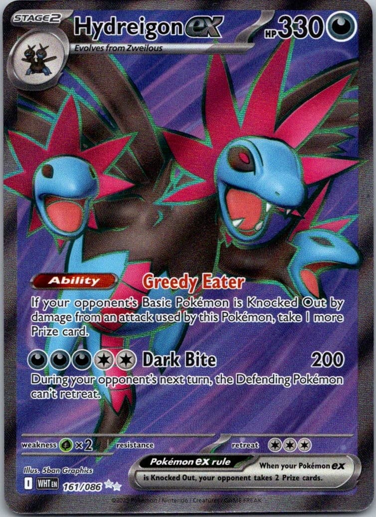 Hydreigon ex 161/086 White Flare Pokemon TCG Holo UR NM