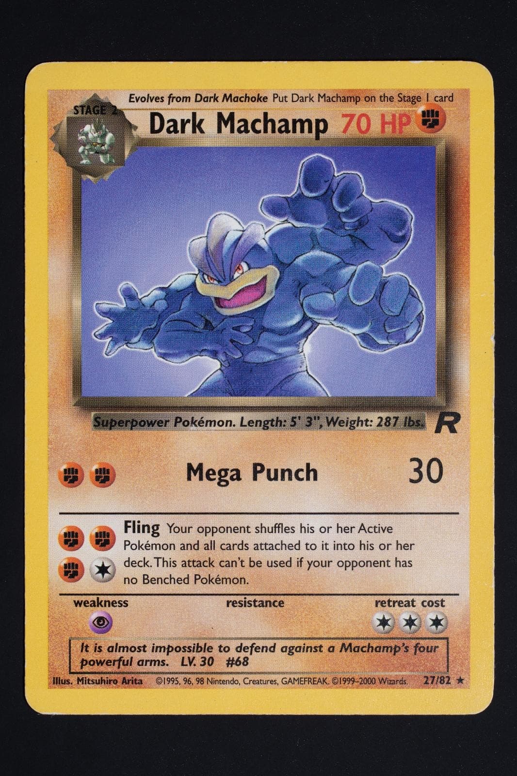 Dark Machamp 27/82 Rare Team Rocket Pokemon Unlimited MP