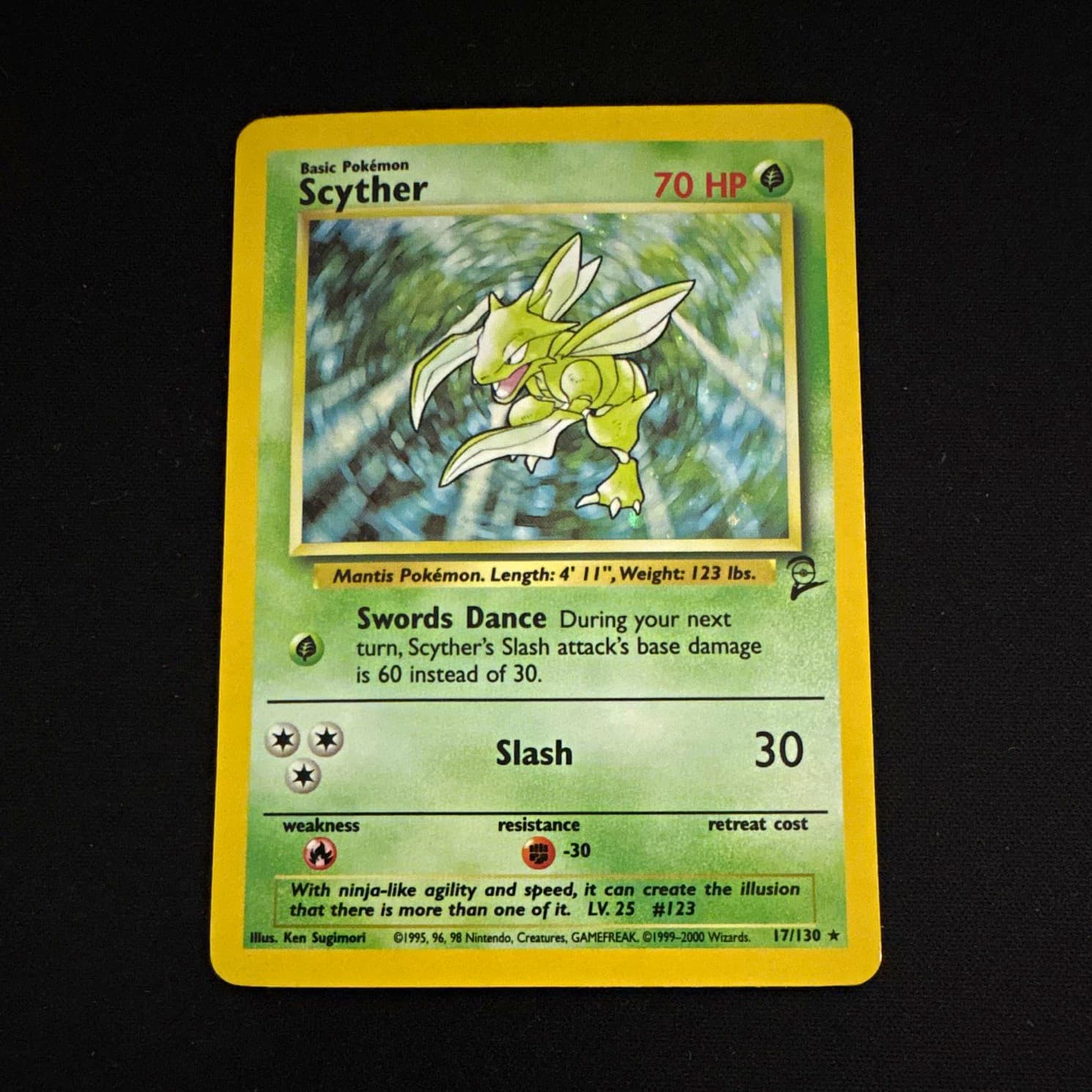 Pokemon TCG Scyther 17/130 Base Set 2 Unlimited EN MP