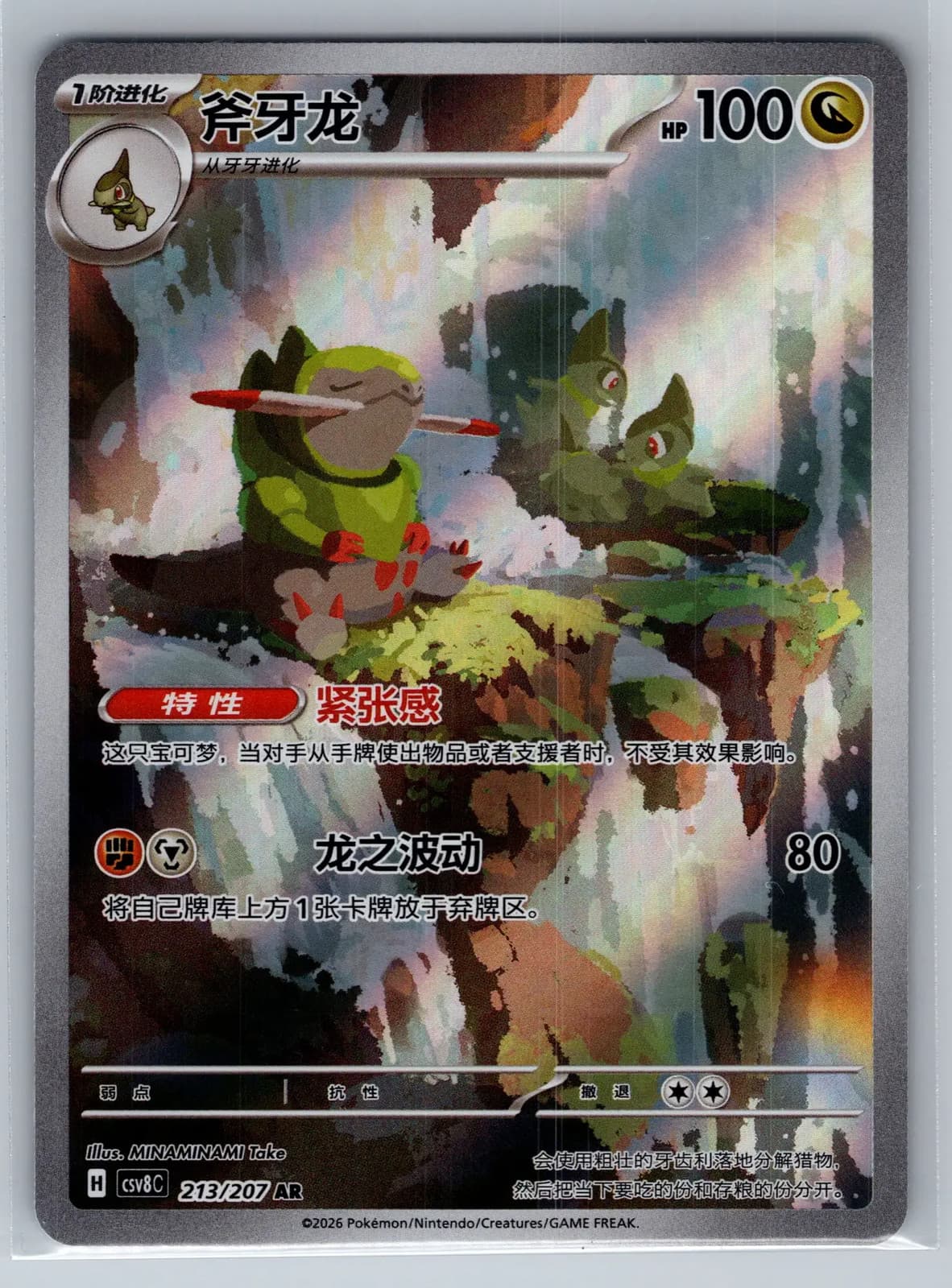 Fraxure 213/207 Simplified Chinese Secret Rare Pokemon TCG NM