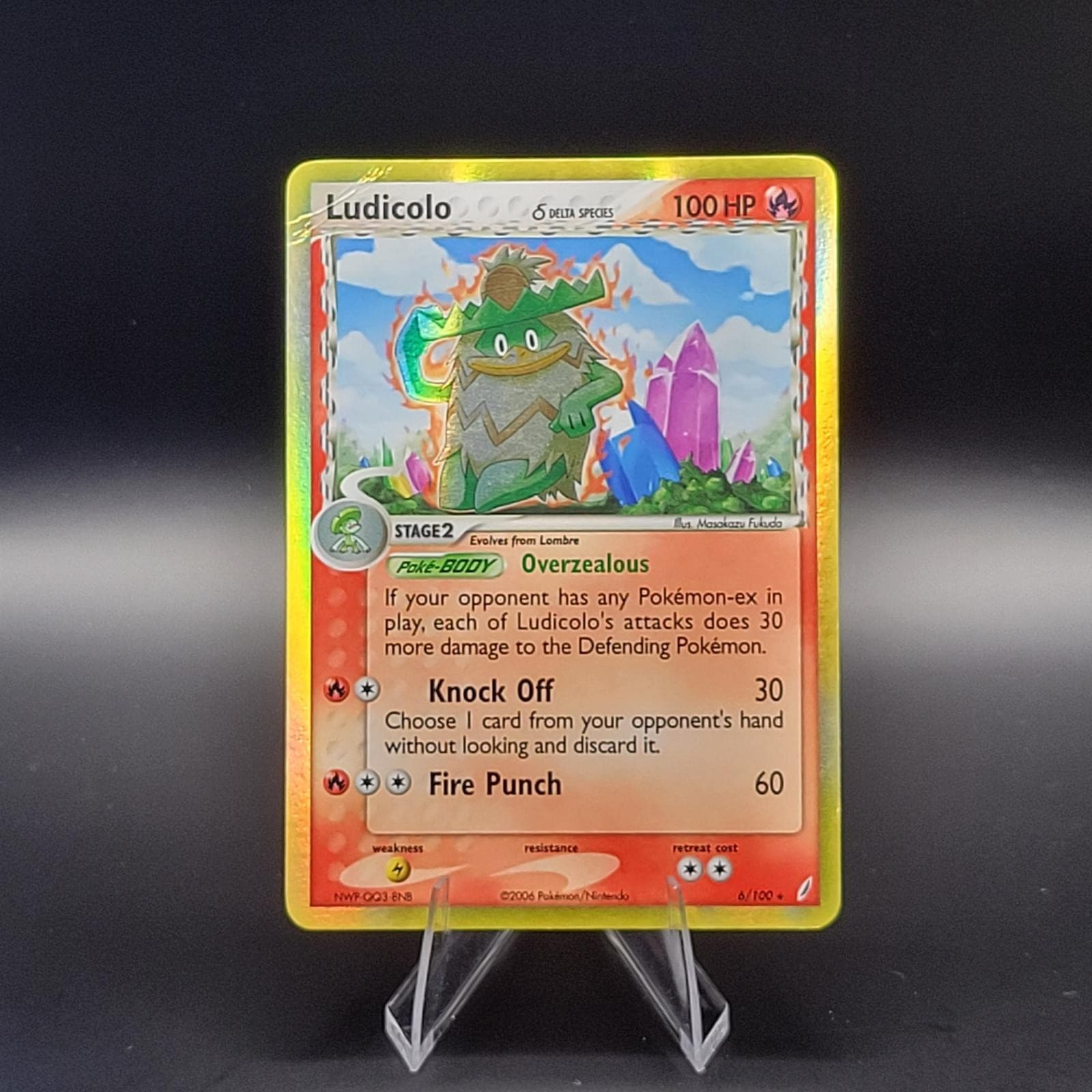 Ludicolo 6/100 Holo Rare Crystal Guardians Pokemon Card