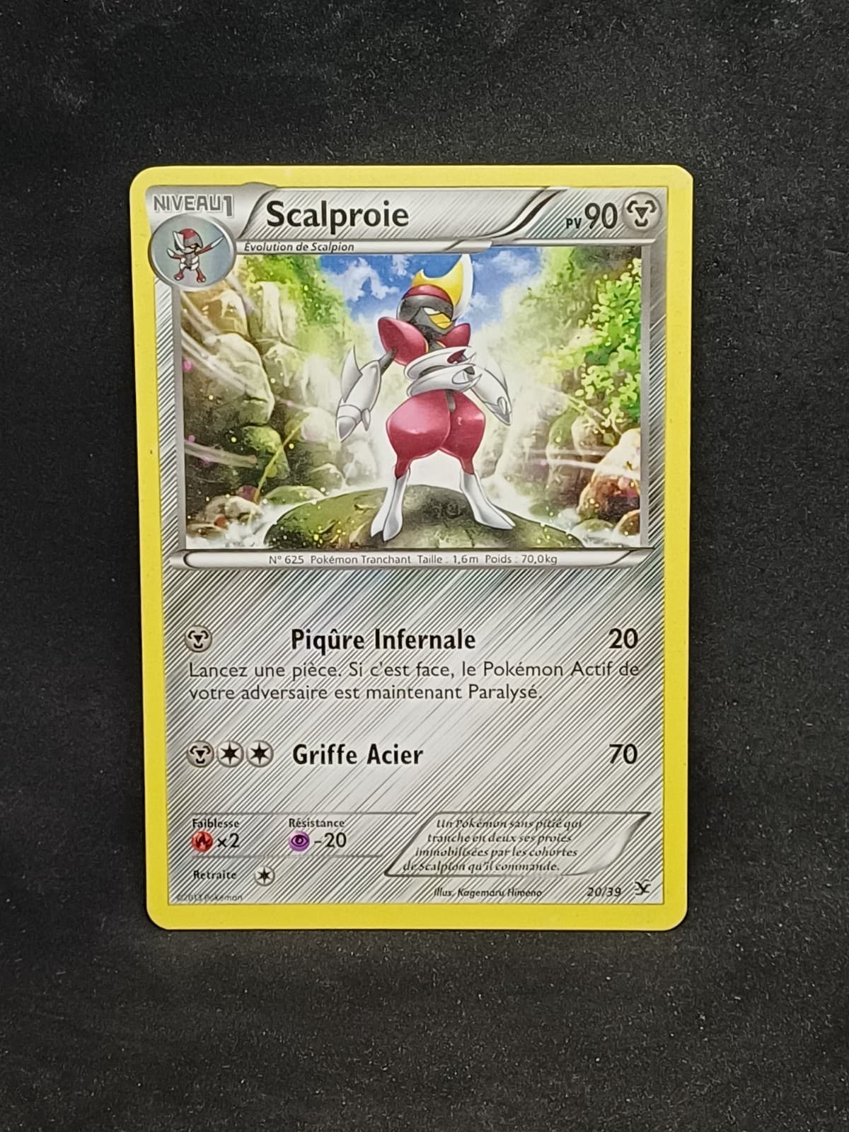 Carte Pokemon Française Scalproie 20/39 xy bienvenue à kalos