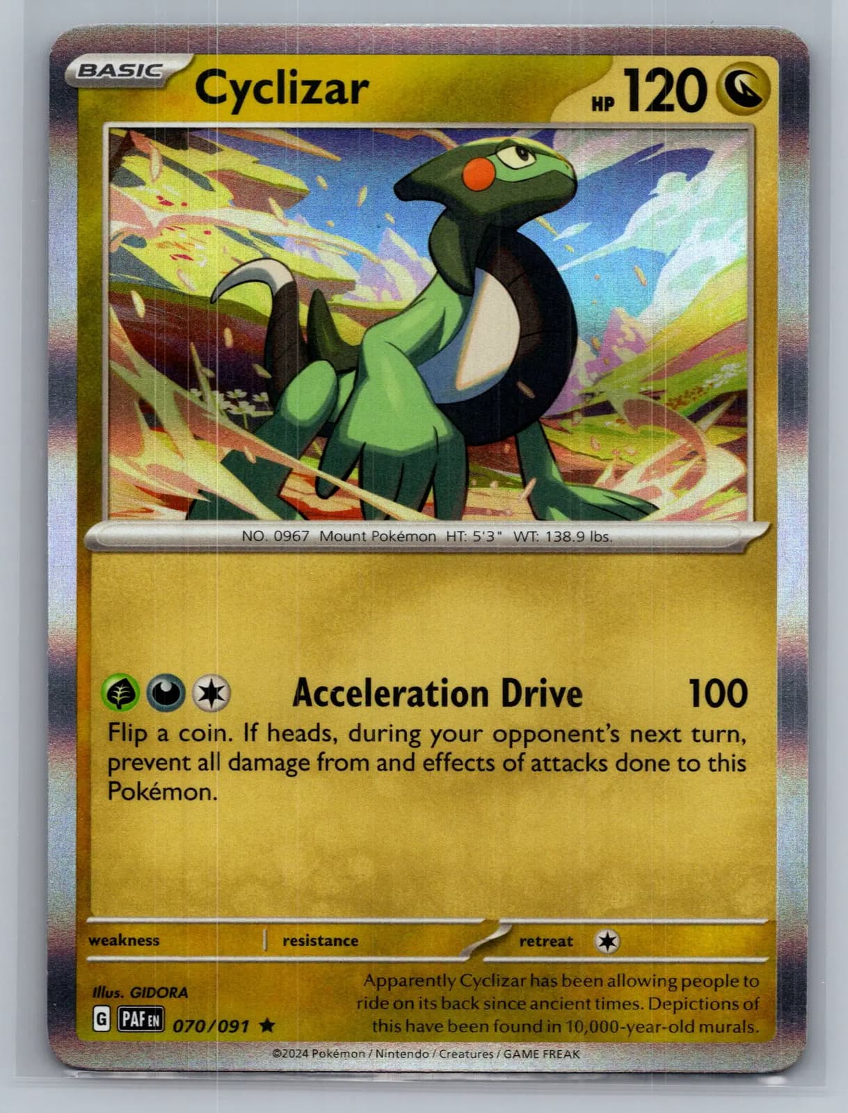 Cyclizar #70/91 2024 Paldean Fates Pokemon TCG