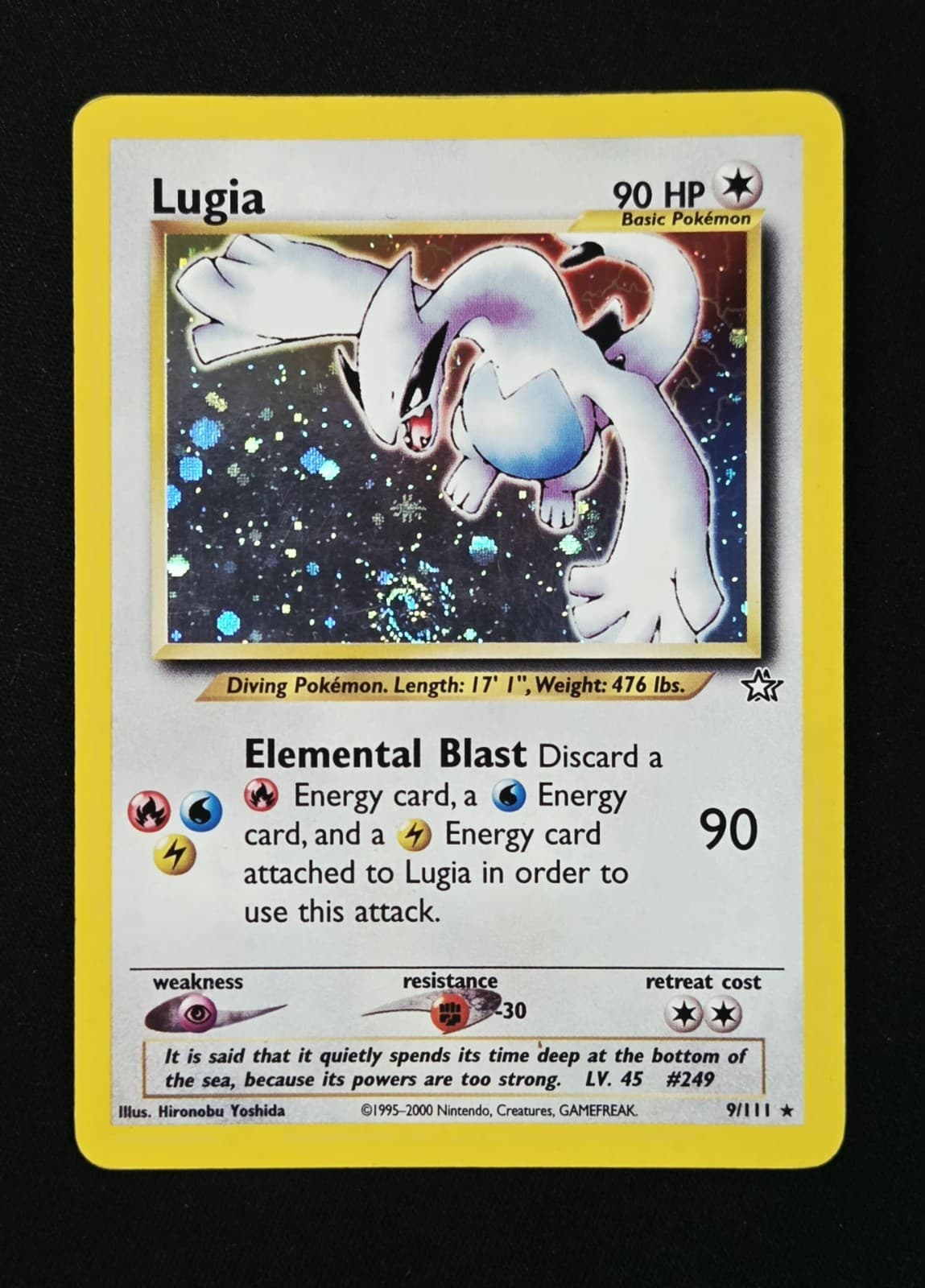 Lugia 9/111 Neo Genesis Swirl Holo Rare Unlimited WoTC Pokemon 2000 English