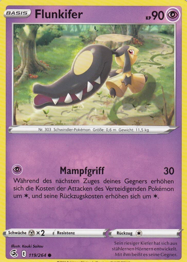 Flunkifer 119/264 Fusions Angriff Pokemon Karte Deutsch