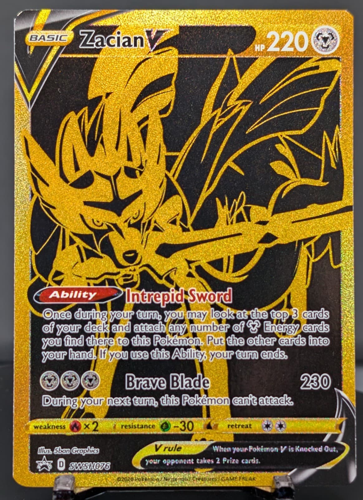 Pokemon Zacian V #SWSH076 English Black Star Promo