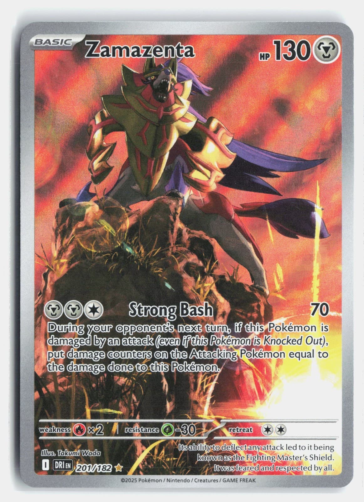 Zamazenta Destined Rivals Illustration Rare 201/182 NM