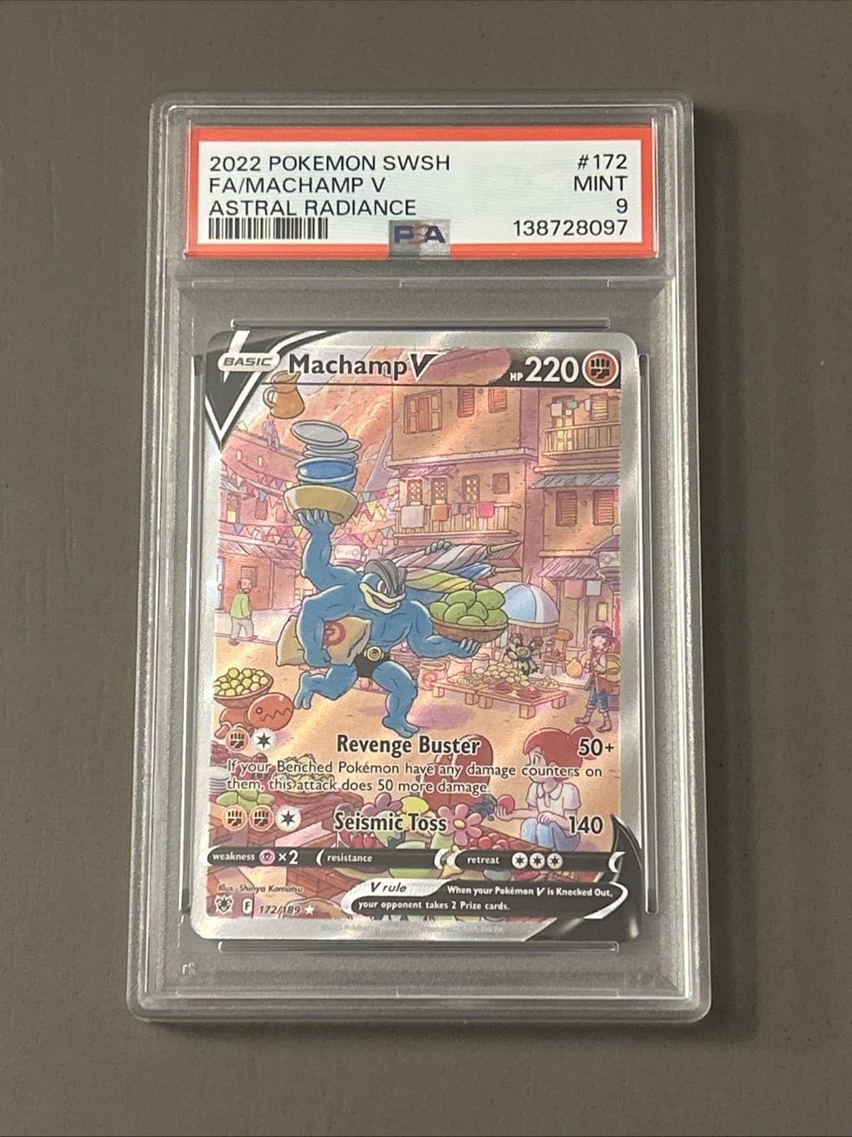 Machamp V (Alternate Full Art) 172/189 Swsh10: Astral Radiance Holo PSA 9