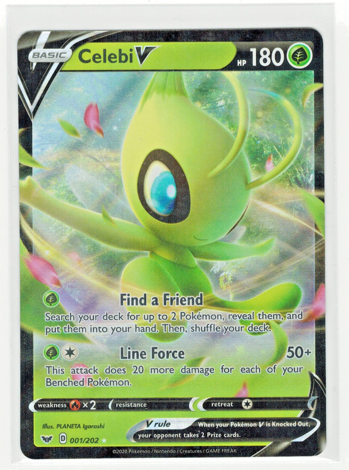 Pokemon TCG Celebi V 1/202 Sword & Shield NM