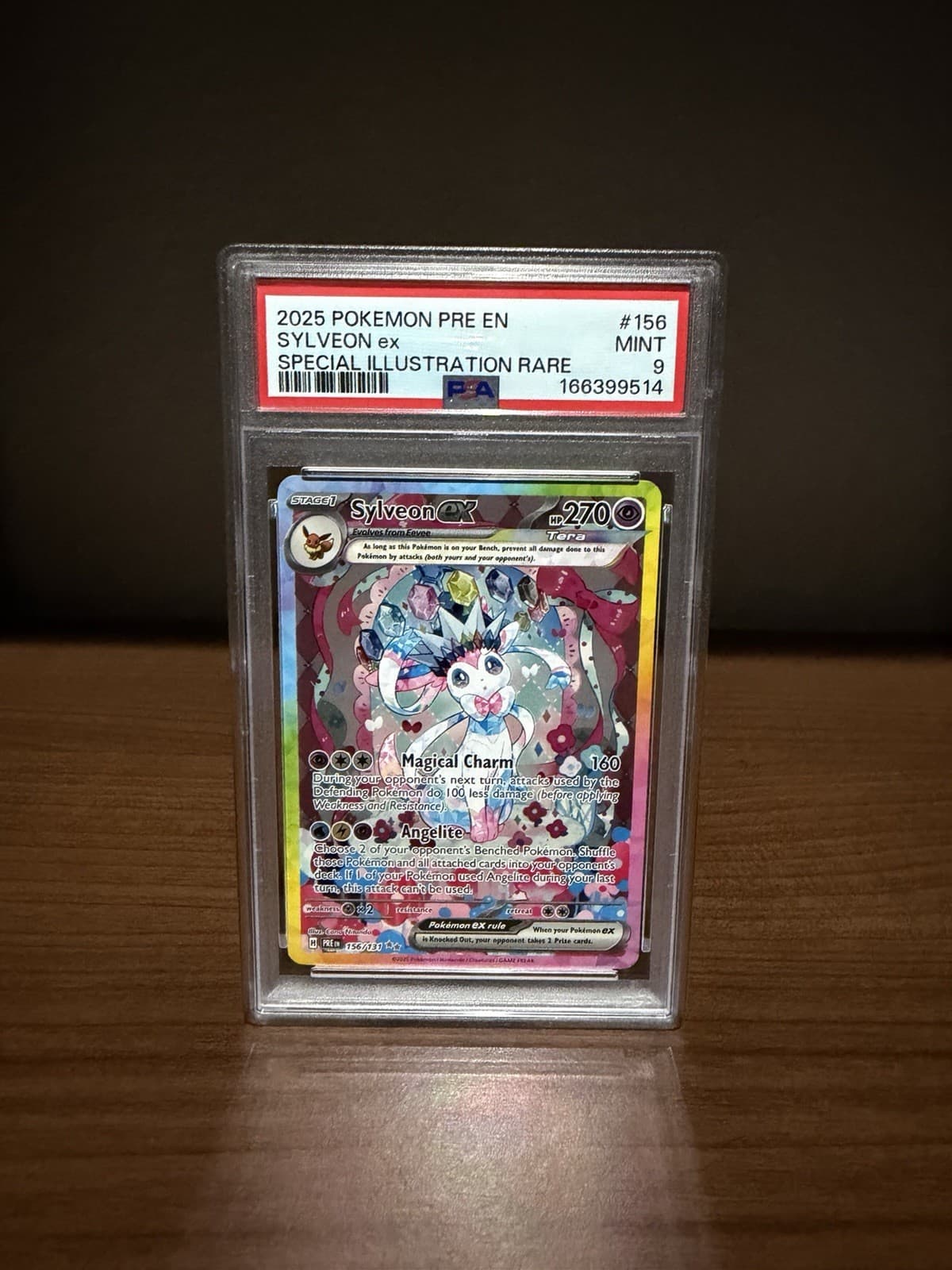 Sylveon ex 156/131 Sv: Prismatic Evolutions SIR Full Art Holo EN PSA 9