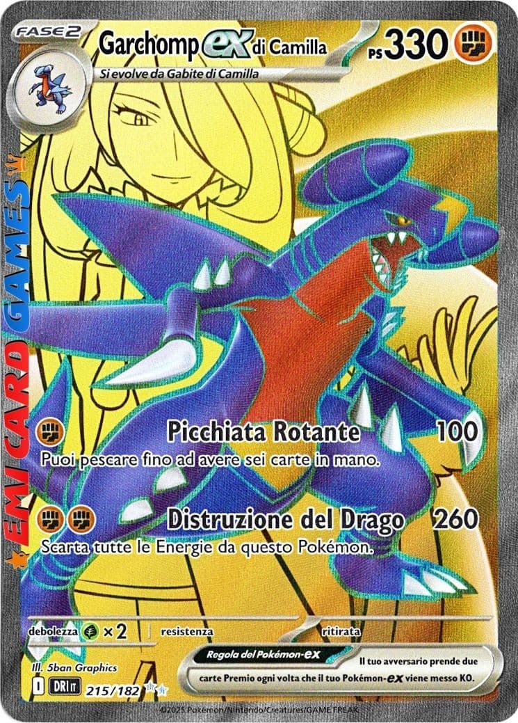 GARCHOMP ex di Camilla 215/182 - DRI - ITA - Rivali Predestinati - POKEMON