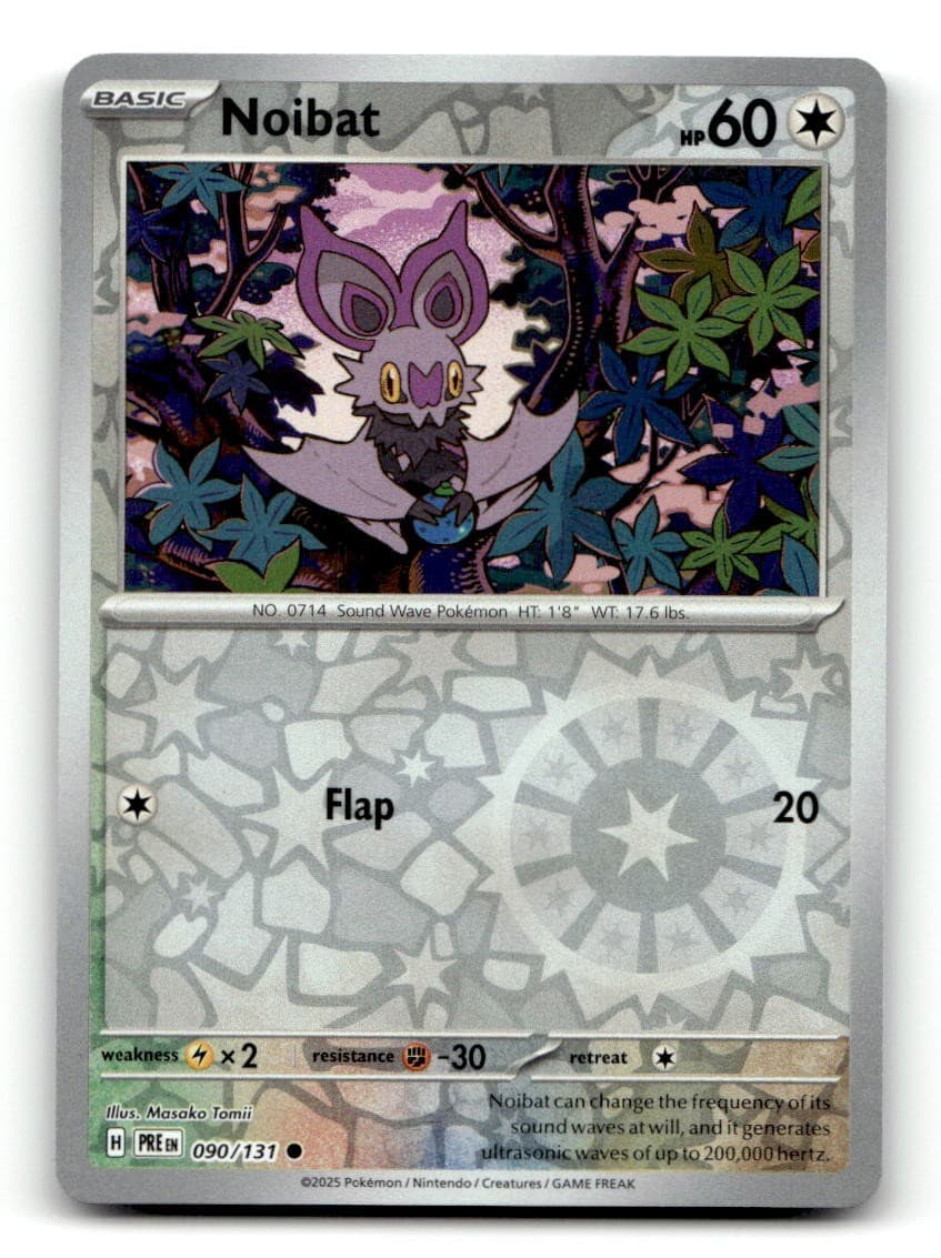 Noibat  090/131 Holo Common Prismatic Evolutions Pokemon LP