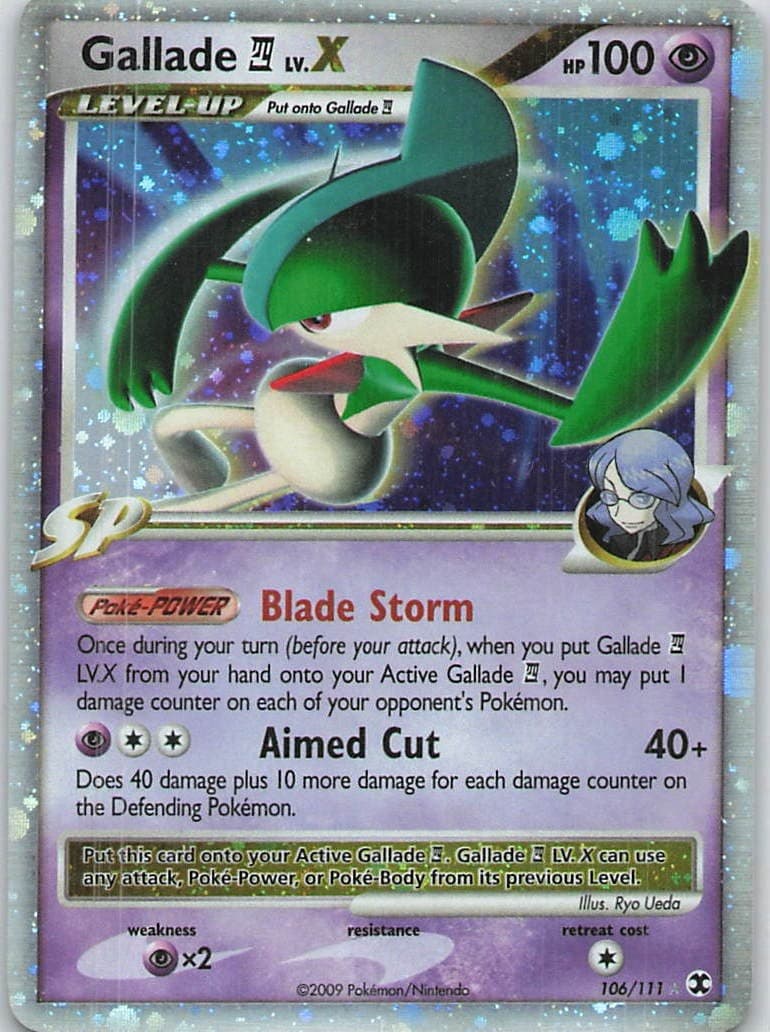 Gallade E4 Lv.X Holo Ultra Rare Rising Rivals 106/111 LP