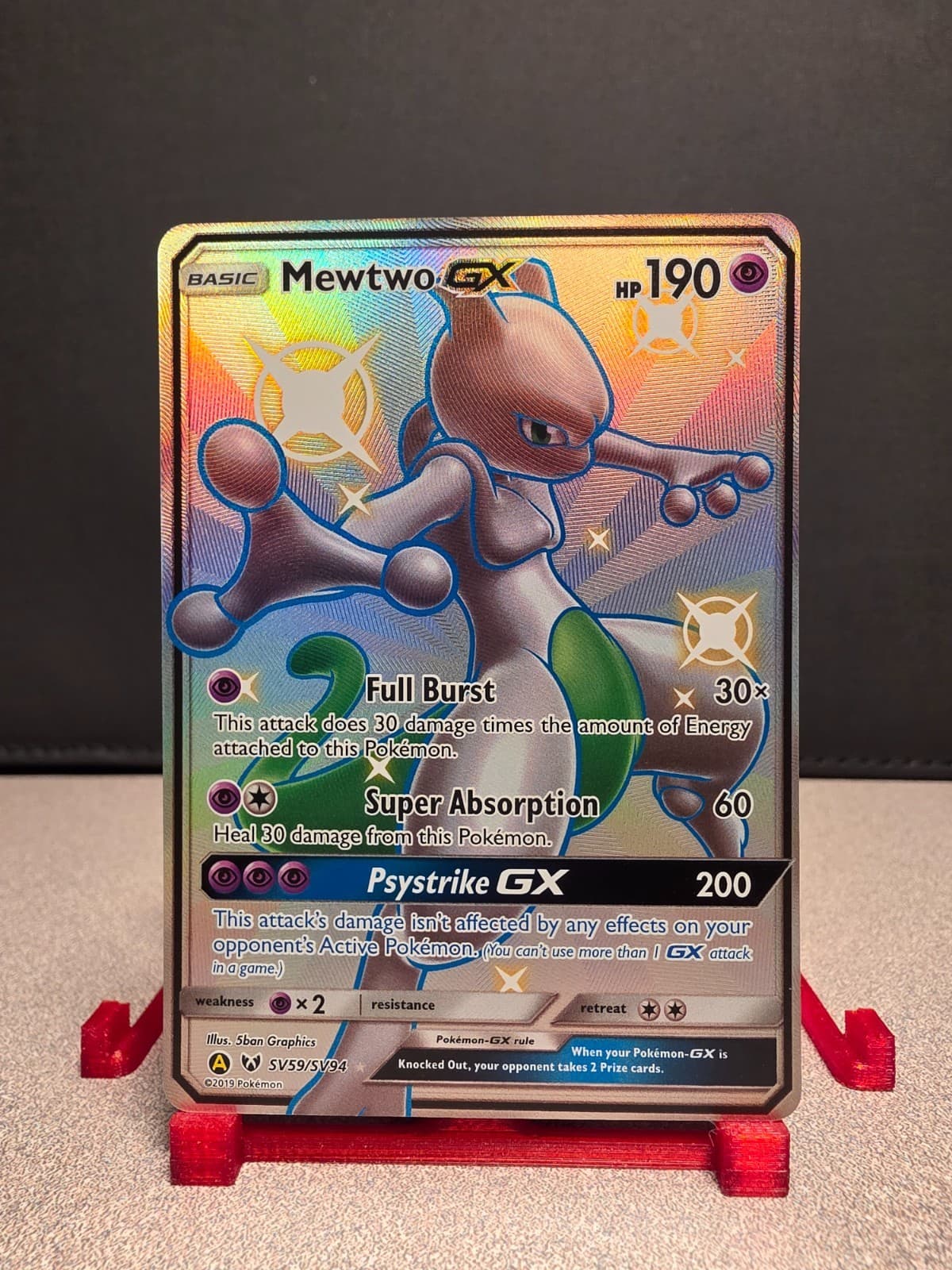 Mewtwo GX SV59/SV94 Hidden Fates: Shiny Vault Holo