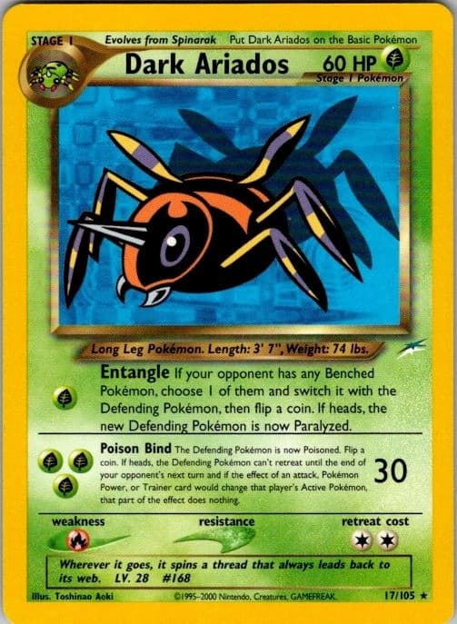 Dark Ariados 17/105 Neo Destiny Rare LP Pokemon TCG