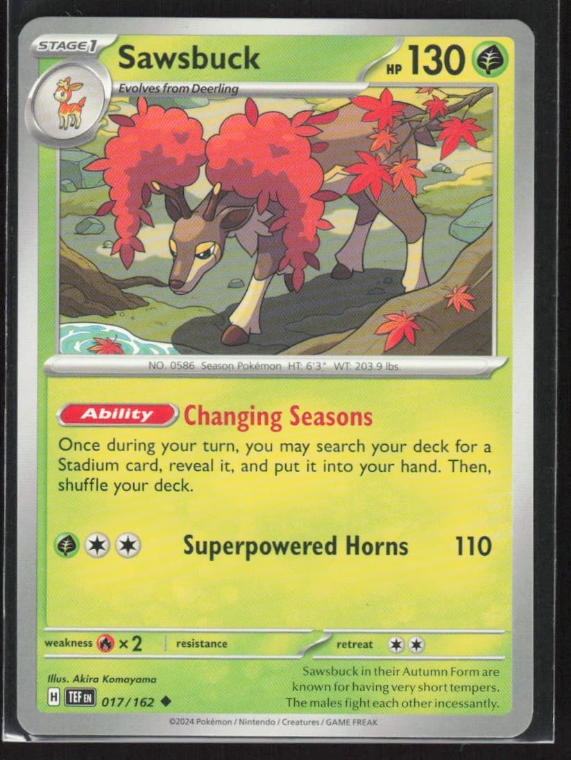 2024 Scarlet & Violet Series - Temporal Forces Sawsbuck Uncommon #17