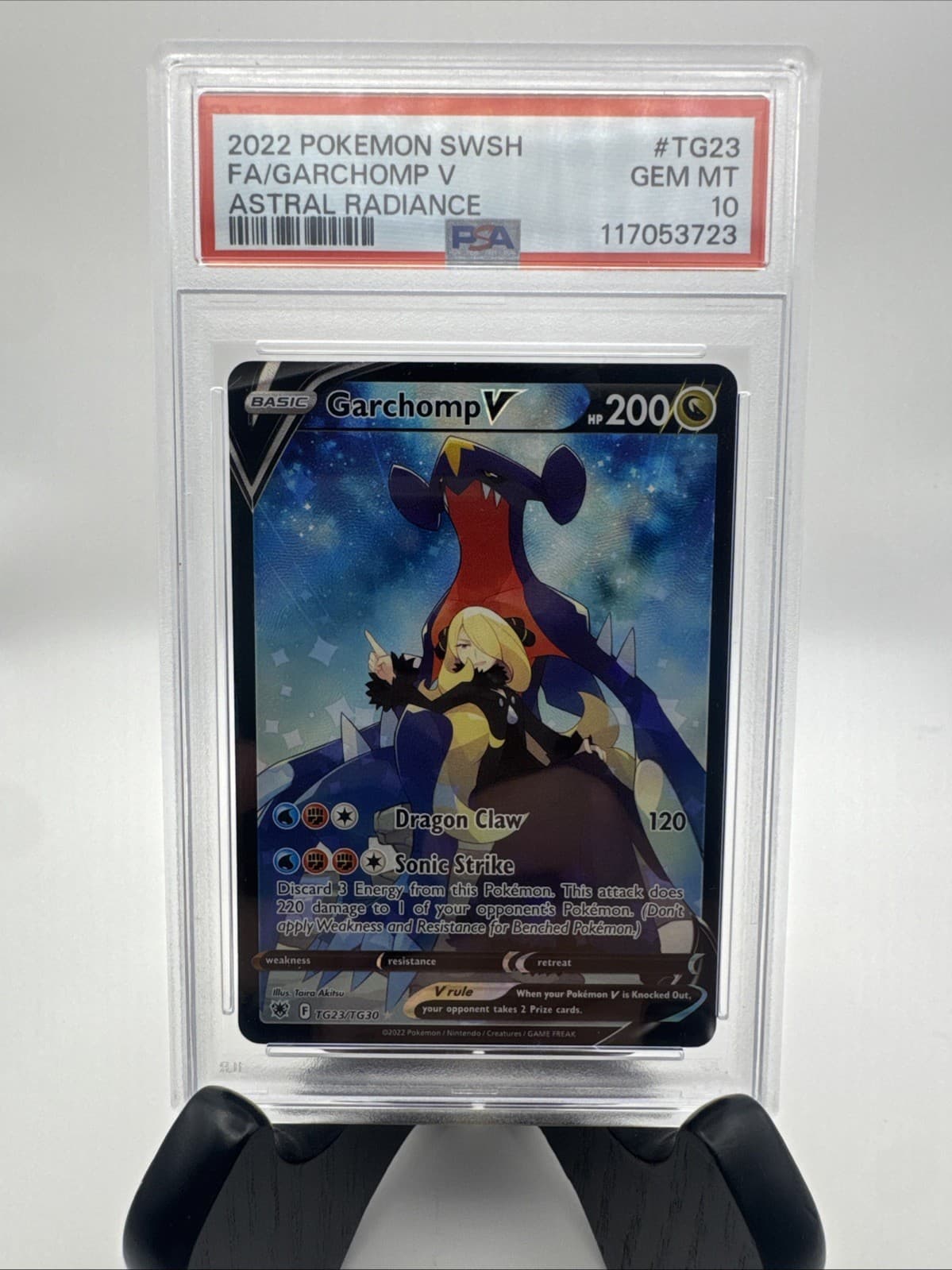 2022 POKEMON SWORD & SHIELD ASTRAL RADIANCE #TG23 FULL ART/GARCHOMP V PSA 10
