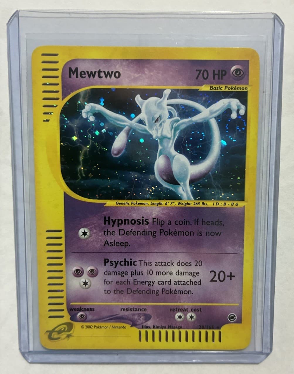 Mewtwo Holo Rare, Expedition 20/165 - Swirl LP+ Pokemon
