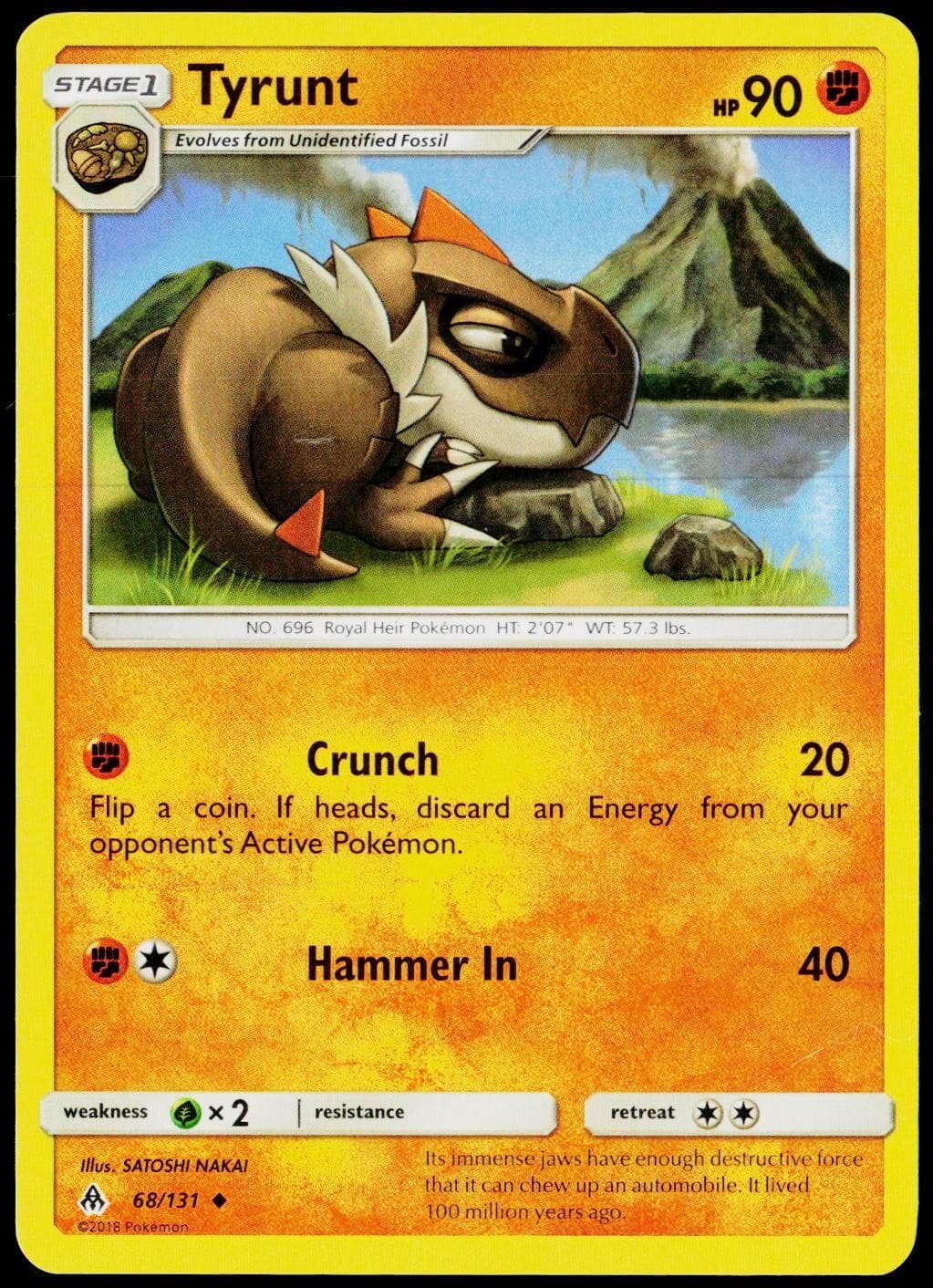 Tyrunt 68/131 Uncommon Forbidden Light Pokemon Near Mint