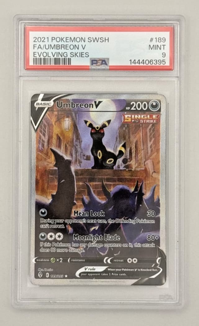 Umbreon V PSA 9 189/203 Alternate Full Art Holo Evolving Skies 2021