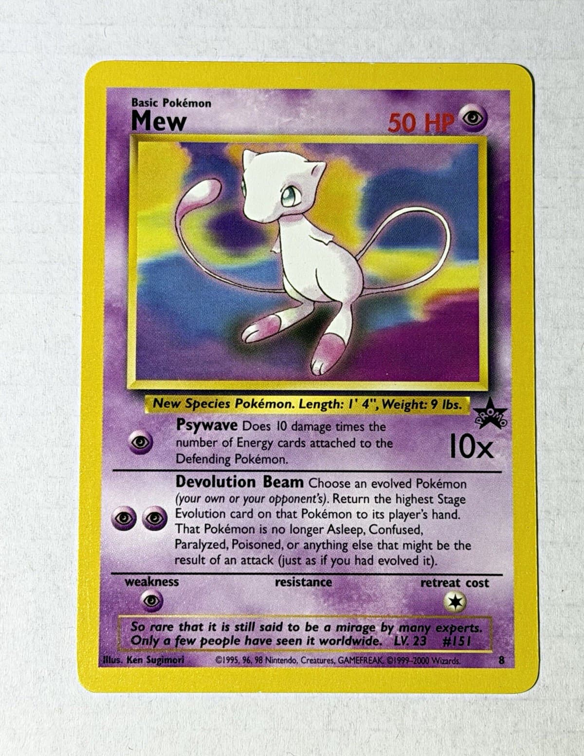 Mew 8/53 Wizards Black Star Promo LP Pokemon League 2000 WOTC