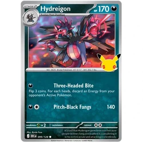 Hydreigon 099/128 30th Celebration Holo
