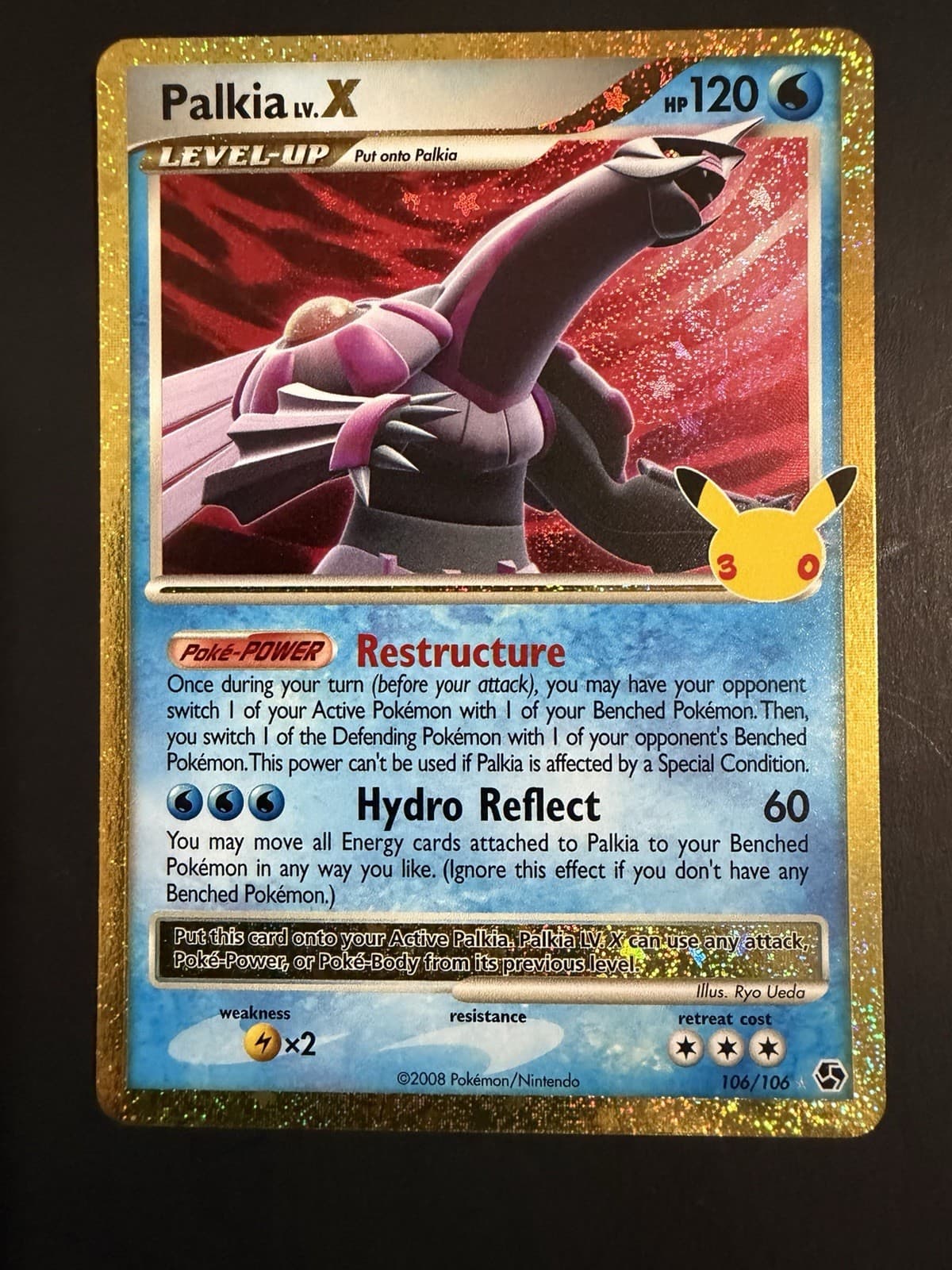 👑🦕Palkia LV.X 106/106 30th Celebration Classic Collection Holo Pokémon NM
