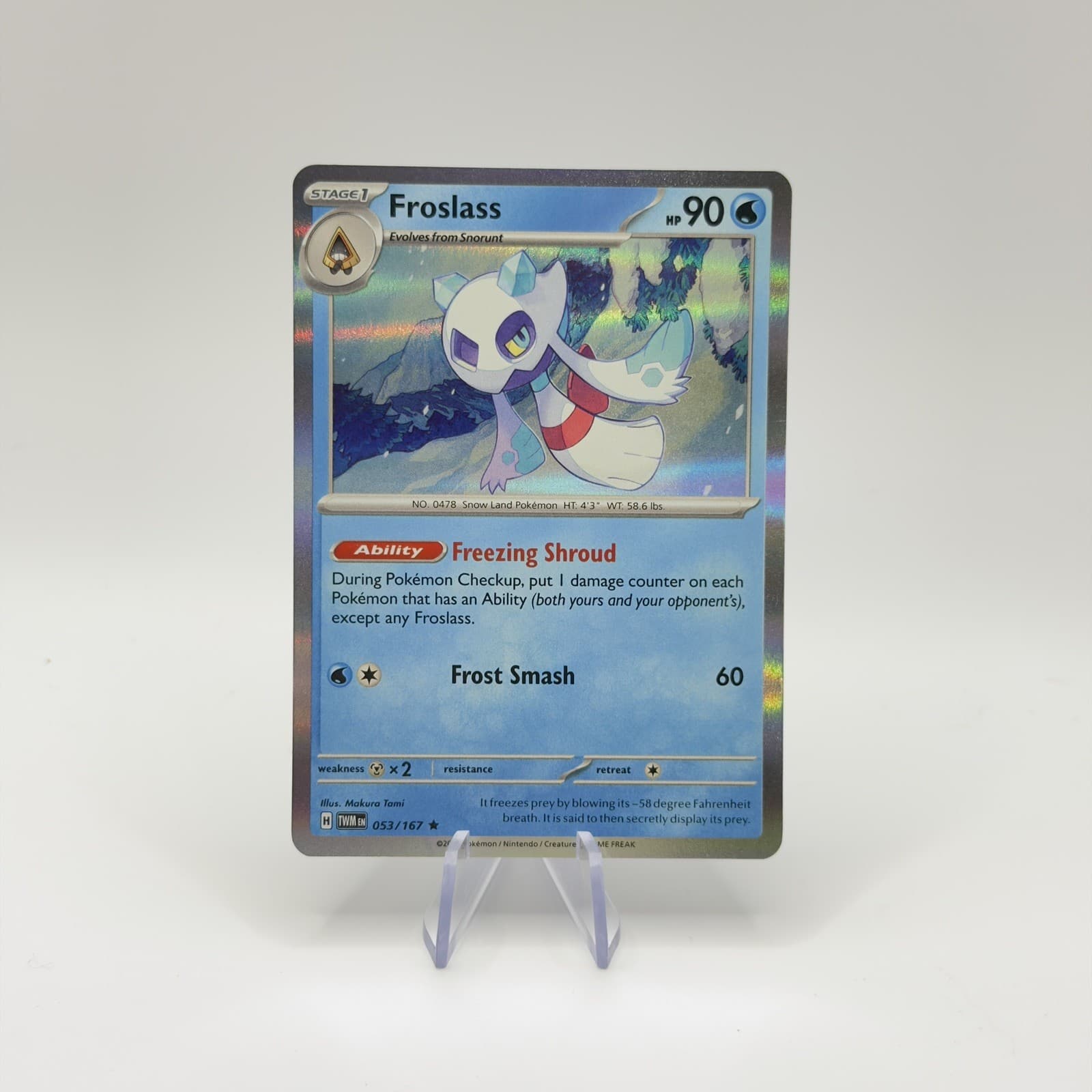 Pokemon TCG Froslass 53/167 Twilight Masquerade Rare Holo EN NM