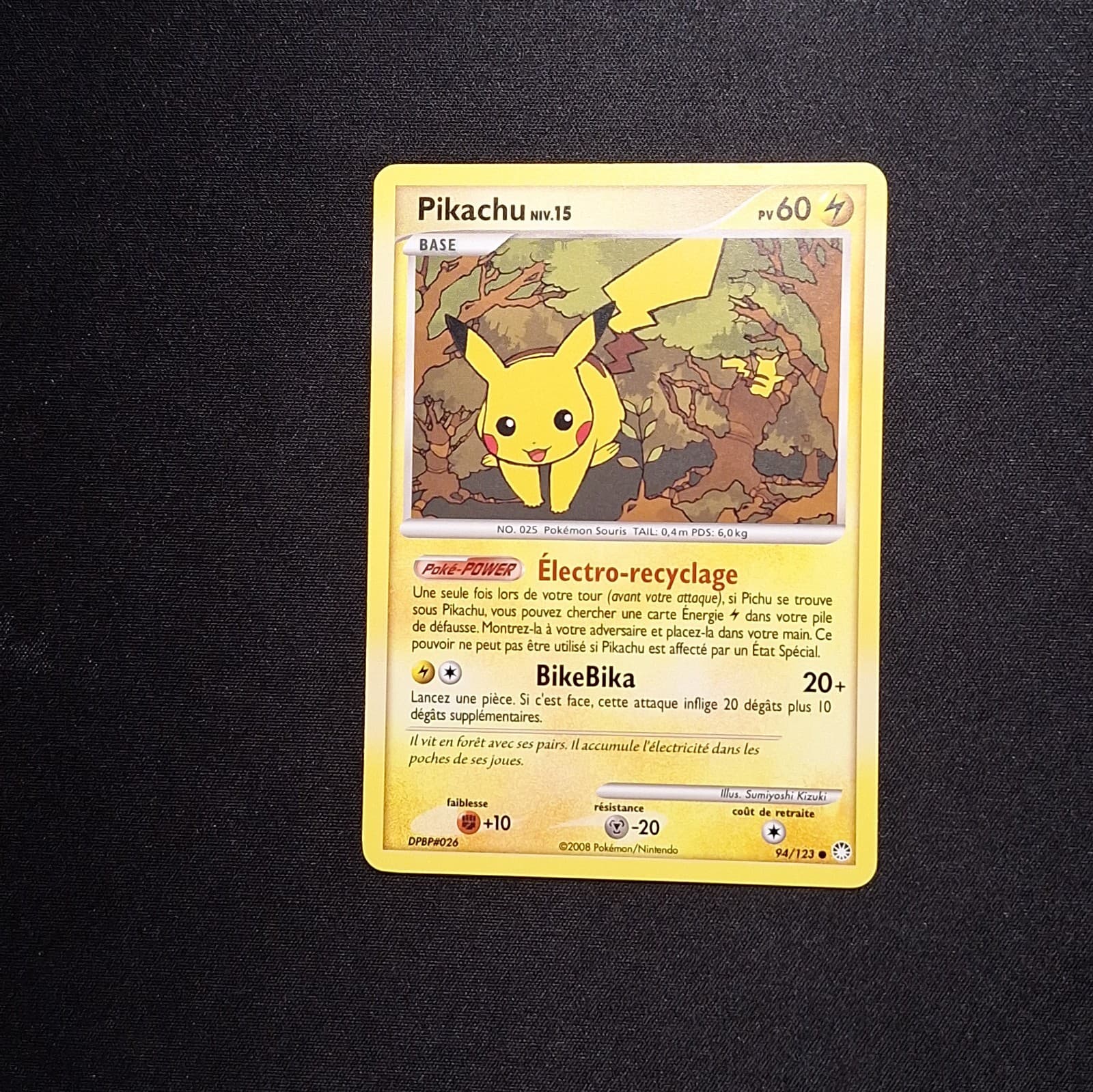 Pikachu 94/123 DP Trésors Mystérieux Carte Pokemon FR