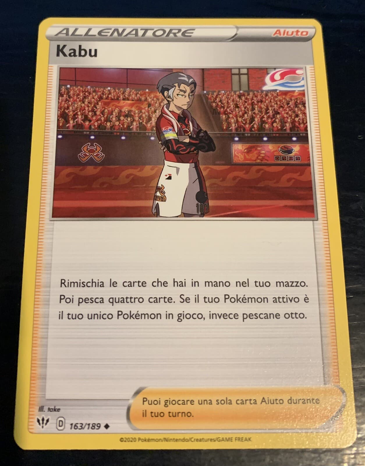 Carta Pokemon Fiamme Oscure ITA: KABU 163/189 Non Comune