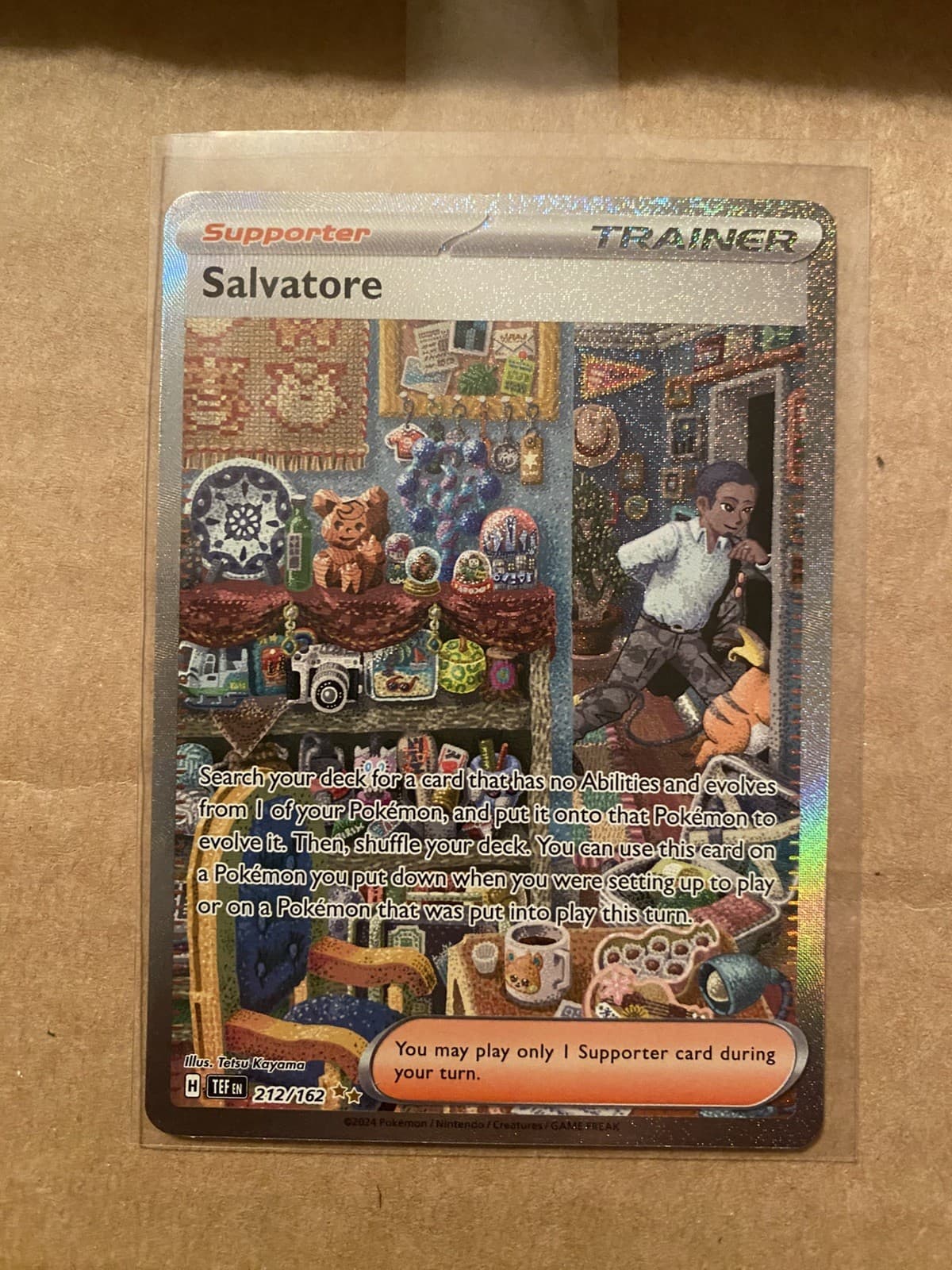 Salvatore 212/162 Special Illustration Rare SIR Pokemon Temporal Forces 2024