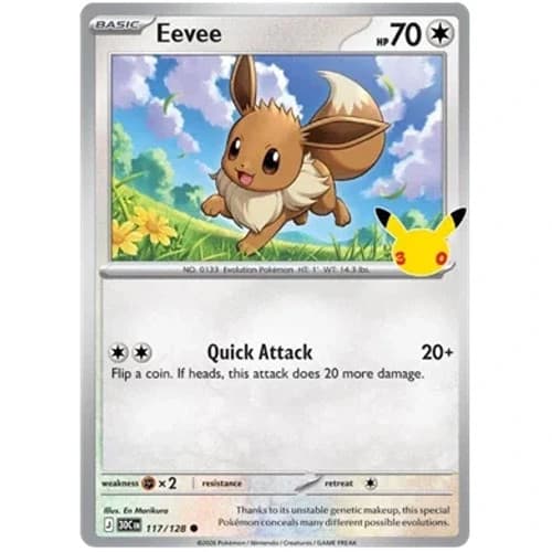 Eevee 117/128 30th Celebration Holo