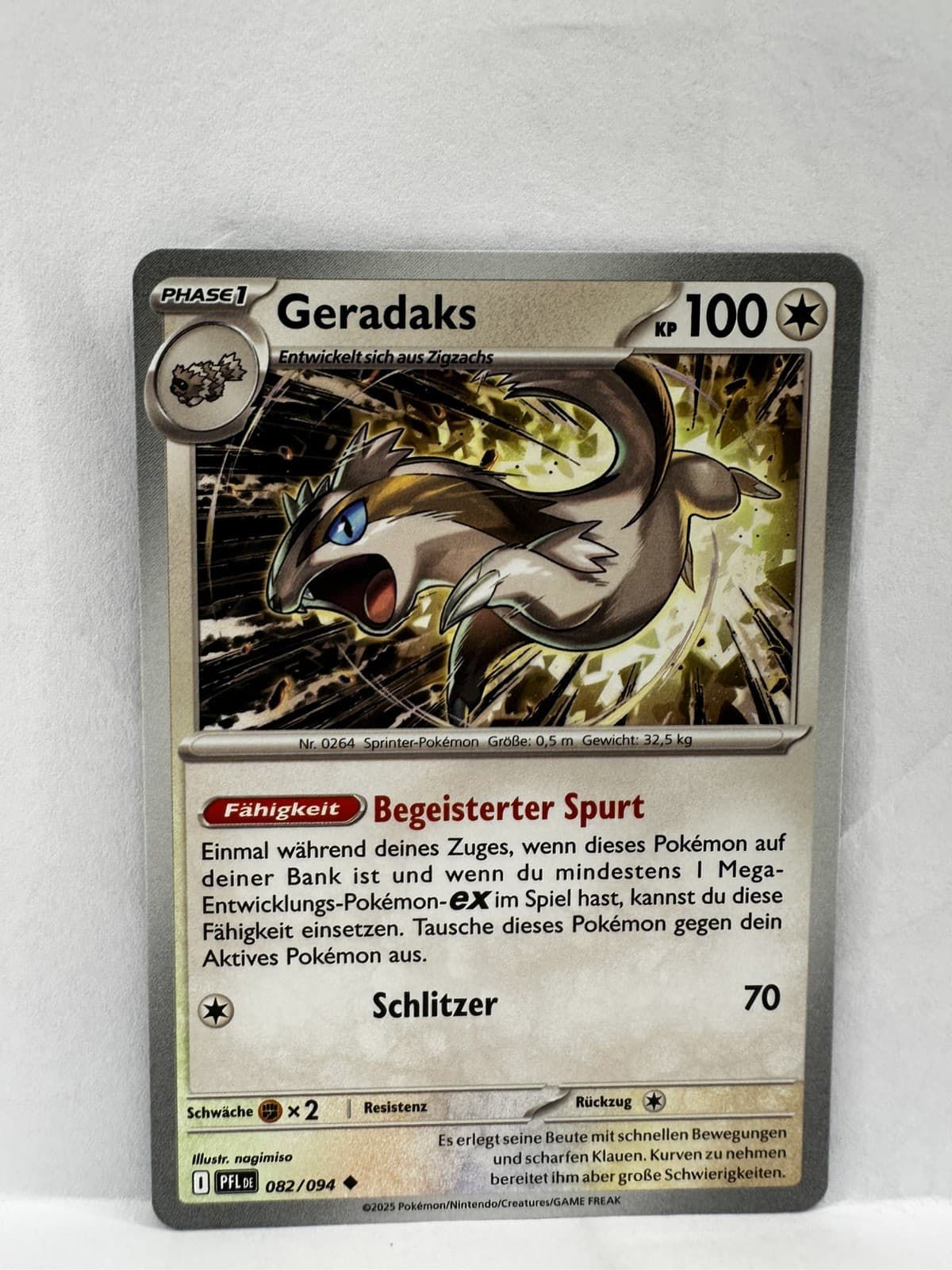 Pokémon Karte 2025 TCG Geradaks 82/94 Fatale Flammen Deutsch