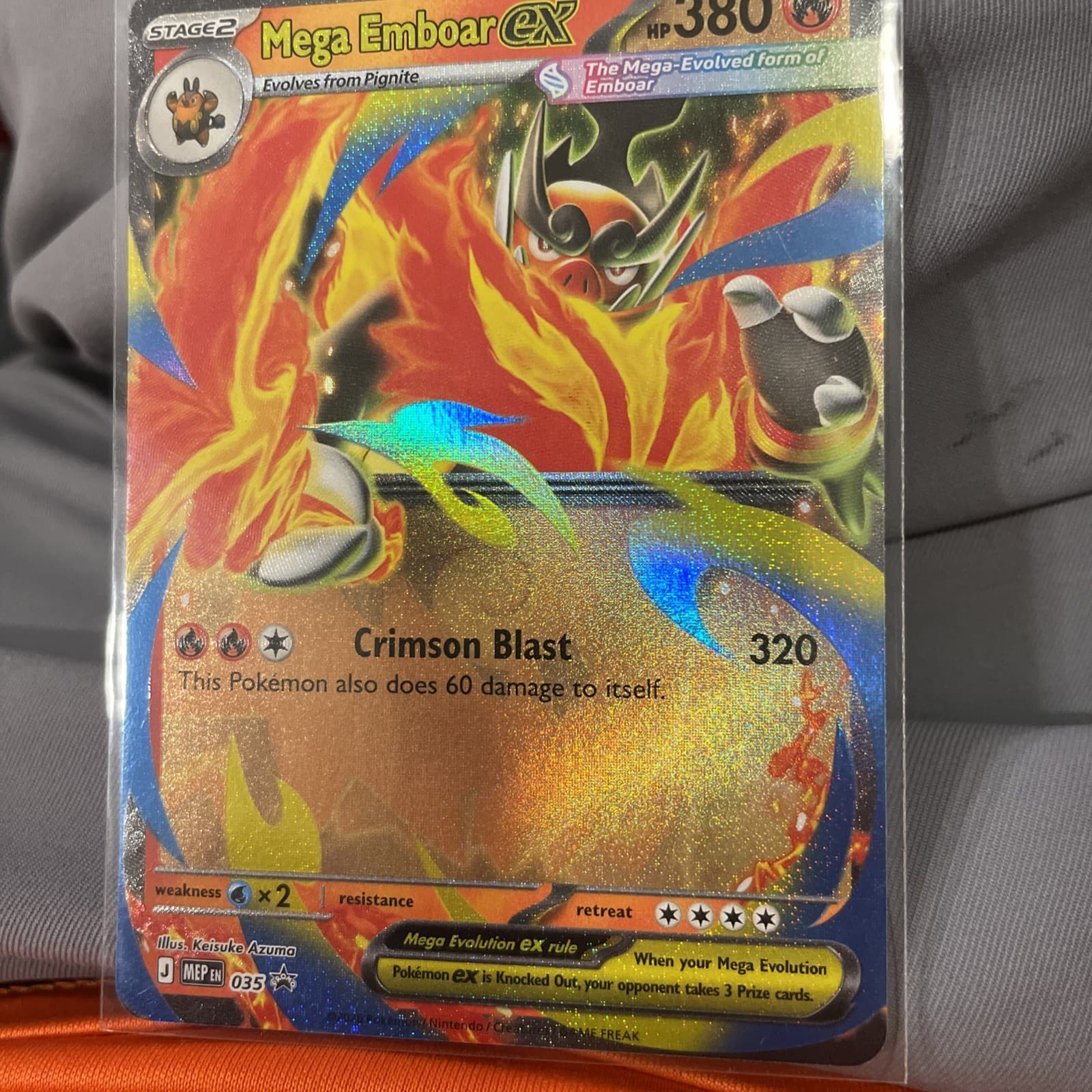POKEMON MEGA EMBOAR EX 035 HOLO PROMO ME: MEGA EVOLUTION PROMO NM